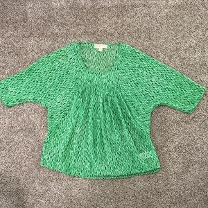 MICHAEL Michael Kors Green Patterned Blouse